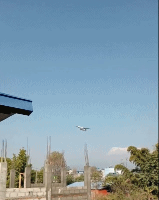 네팔 항공기 추락 직전 모습이 담긴 영상. 트위터 캡처