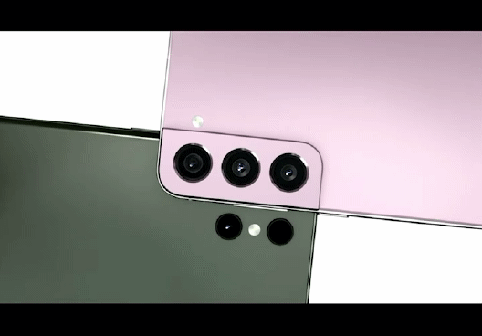 갤럭시23 시리즈는 후면 카메라 디자인을 통일해 모델 간 일체감이 커졌다. /갤럭시 언팩 캡처