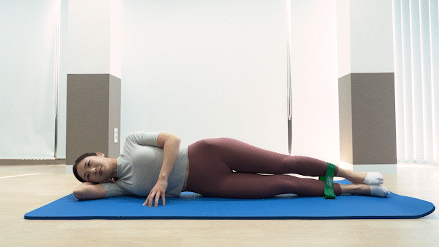 사이드 원 레그레이즈 소도구 운동 준비 자세ㅣ출처: 하이닥 유튜브