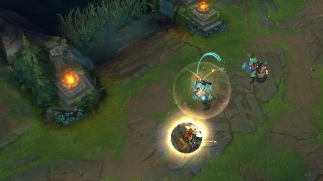 밀리오의 E 스킬 ‘따스한 포옹’.&nbsp; &nbsp;라이엇 게임즈