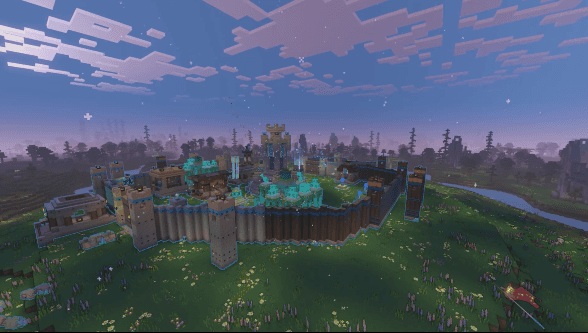 - 마인크래프트 캐릭터로 대규모 전투를 즐길 수 있다