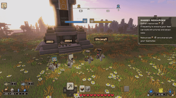 - PvP 모드는 4대4로 진행된다