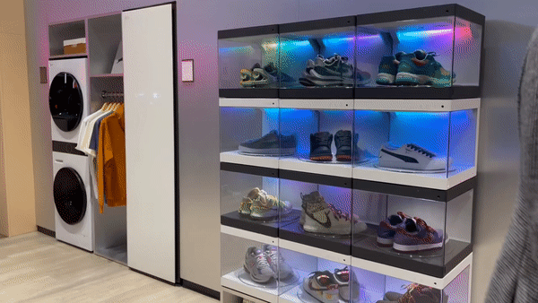 CES2023에서 전시된 LG 스타일러 슈케어. 영상=조아라 기자