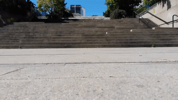 캐나다 밴쿠버 롭슨광장에 있는 계단을 드론으로 촬영한 영상이다. [The Cultural Landscape Foundation 유튜브채널]