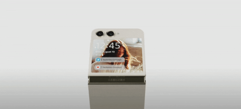 삼성 새로운 폴더블폰 ‘갤럭시Z플립5’ 추정 이미지 [출처 슈퍼로더 ‘Technizo Concept’]