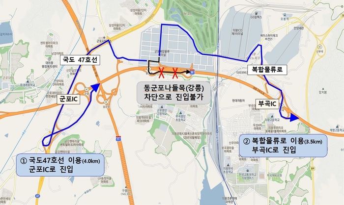 강릉방향 동군포IC 이미지