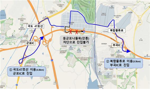 강릉방향 동군포IC 이미지
