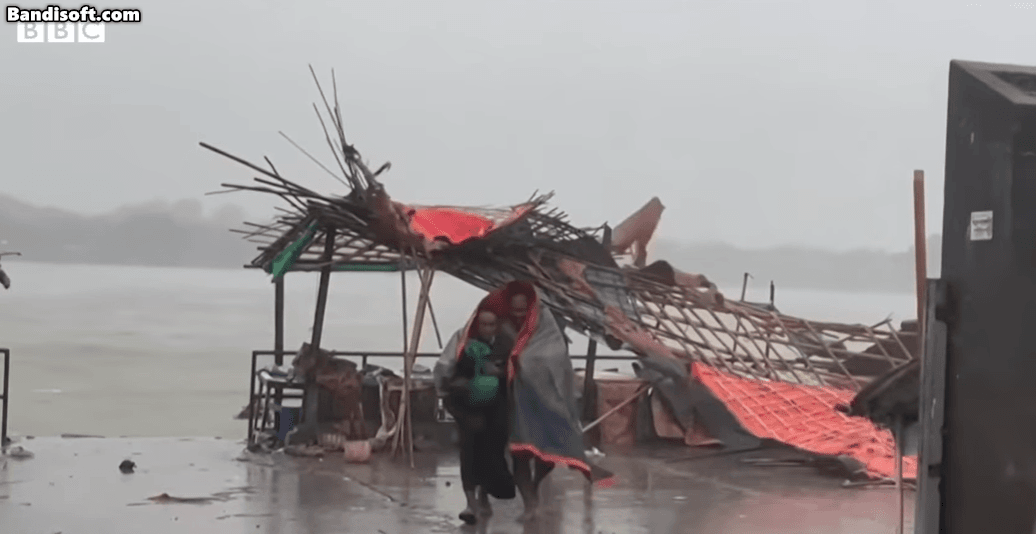 방글라데시와 미얀마를 강타한 사이클론 모카[BBC 뉴스 유튜브 갈무리]