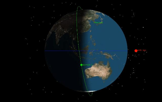 차세대 소형위성 2호가 궤도를 도는 상상도. / 영상=한국항공우주연구원