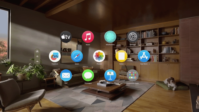 애플 비전 프로 착용 화면.ⓒ애플