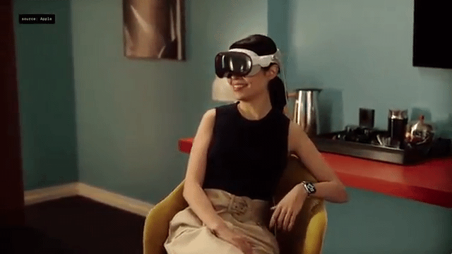 애플 비전 프로 기능 영상. 트위터 캡처