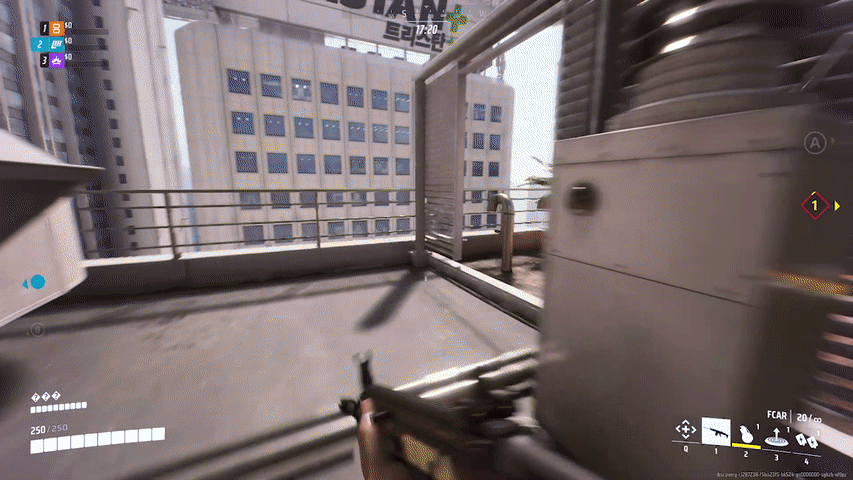 금고를 두고 적과 교전을 펼치는 모습.