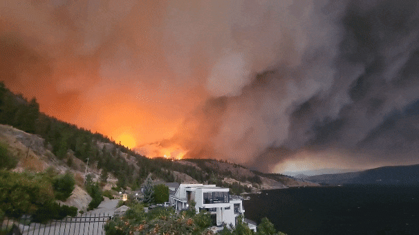 캐나다 킬로나 산불. /엑스(옛 트위터)