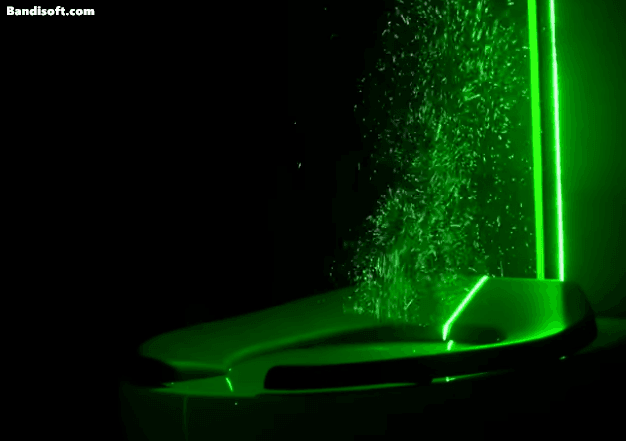 변기 물을 내릴 때 분출되는 비말 모습. /볼더 콜로라도대학 유튜브