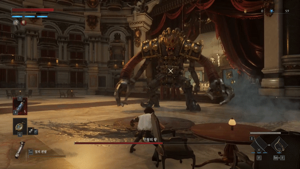 'P의 거짓' 인형의 왕 보스전 연출.