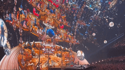 미국 라스베가스 '스피어'에서 열린 U2 콘서트 실황. /엑스(트위터)