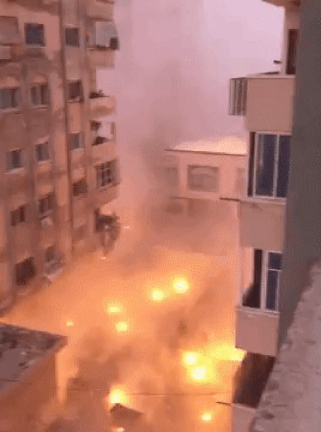 10일(현지시간) 팔레스타인 가자지구 주민 아부 알자이드가 SNS 엑스(옛 트위터)에 공유한 영상.