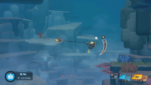 '데이브 더 다이버' 닌텐도 스위치 버전에서 진행되는 일반적인 작살 낚시.