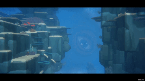 '데이브 더 다이버' 대왕오징어 첫 조우 장면. 진동으로 보스의 힘이 전달됐다.