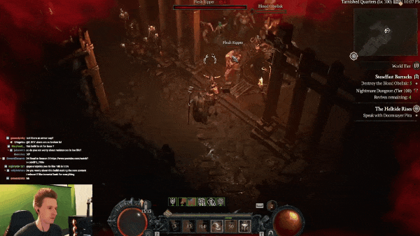 - 불사 선조의 망치 빌드 사냥 모습[출처: Rob2628 유튜브]