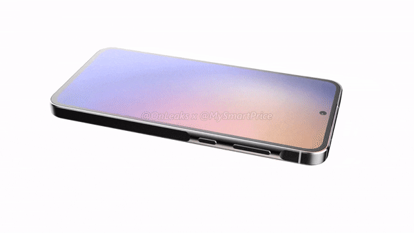 삼성전자 차세대 중급 스마트폰 ‘갤럭시A55’의 360도 렌더링 영상이 공개됐다. (사진=마이스마트프라이스/온리크스)