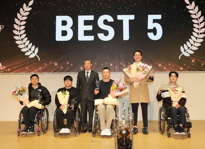 2023 KWBL 휠체어농구리그 시상식 베스트5. 사진제공 | KWBL