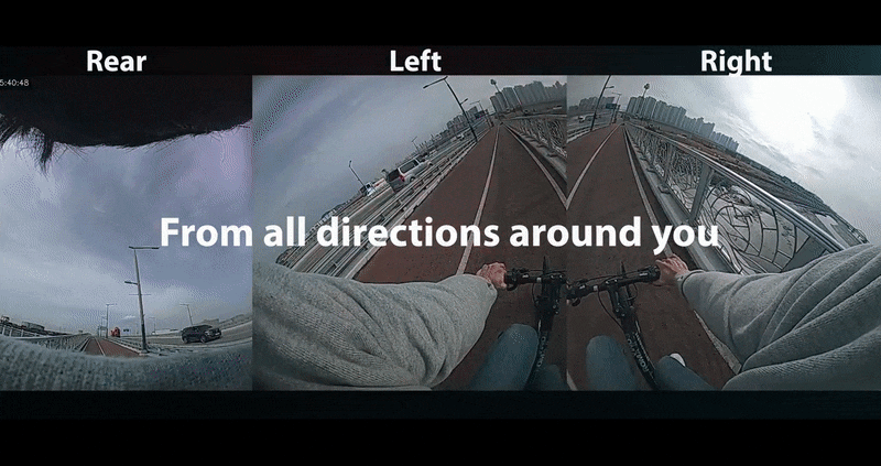 링크플로우 '핏360'의 자전거 운전 촬영 영상. /링크플로우 제공