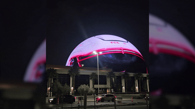 스피어 외관과 내부 공연 영상./유지한 기자