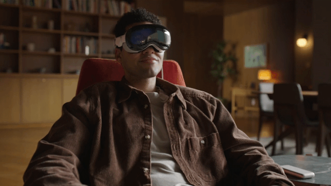 애플 비전 프로 착용 화면.ⓒ애플