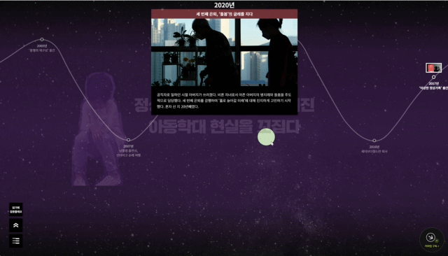 희경씨가 직접 그린 '커리어 인생 곡선'을 토대로 만든 커리업 전용 페이지의 인터렉티브 비주얼툴. careerup.hankookilbo.com에 접속하면 확인해보실 수 있습니다.