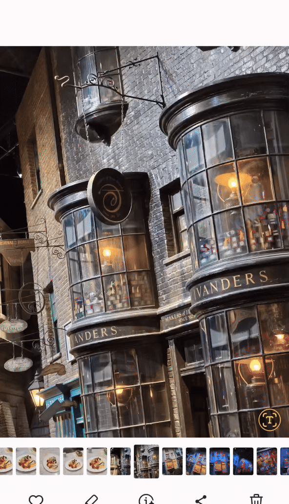 삐뚤어진 사진의 수평을 맞추니 AI가 빈 공간의 이미지를 알아서 채워줬다. 생성형 편집으로 수정하면 워터마크와 사진 설명이 추가된다./영상=갤럭시S24 녹화