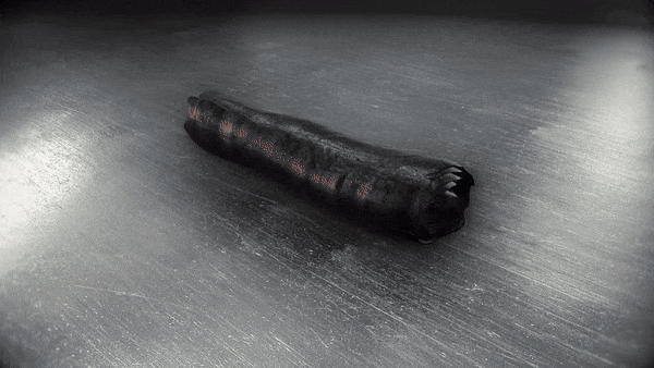 화산 폭발로 묻힌 두루마리를 스캔하는 모습을 담은 애니메이션. 사진=베수비오 챌린지