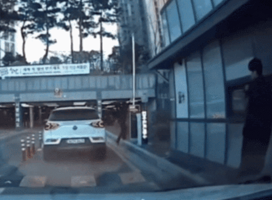 설 명절에 방문한 아들 차가 못 들어온다며 아파트 차단기를 부순 입주민. 온라인 커뮤니티 보배드림 캡처