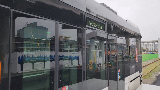 현대로템 수소전기트램 외관 [김성우 기자]