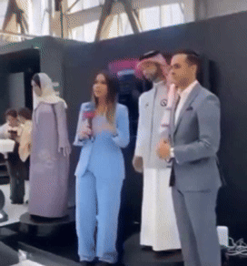 사우디아라비아의 한 인공지능(AI) 로봇 회사가 개발한 인간형 로봇이 여성을 성추행해 논란이다. 사진=엑스 캡쳐