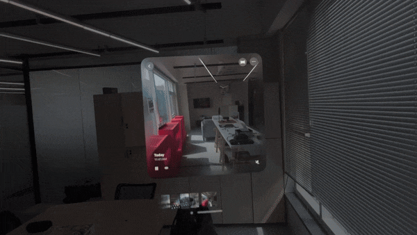 비전 프로의 공간 동영상 기능./김민국 기자