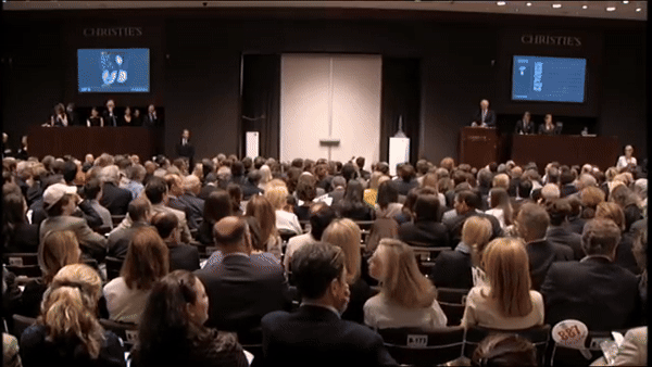 경매 당시 모습. [크리스티]