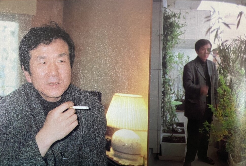 지난 1997년 3월 파리 망명중이던 홍세화씨가 자택 아파트에서 ‘한겨레21’과 대화를 나누고 있다. 오른쪽은 아파트 베란다. 50살 때 모습이다.