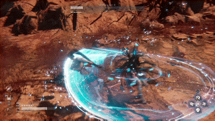 '스텔라 블레이드' 내 전투 이미지. 중간마다 QTE 연출이 나타나는 패턴도 있다.