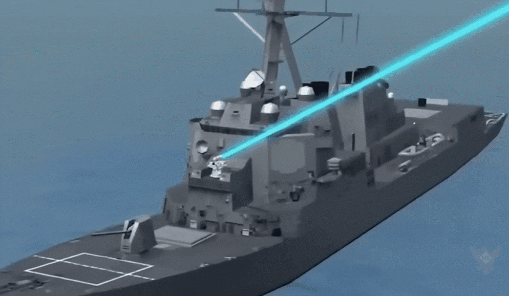 미국이 개발 중인 함선용 고출력 레이저 무기의 시연 영상 /US Military Defense 유튜브 캡처