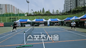충북 청주 국제 테니스장에서 ‘코오롱FnC 헤드 피클볼 코리아 오픈’ 대회가 열렸다. 경기에 몰두 중인 선수들. 청주 | 최규리기자 gyuri@sportsseoul.com