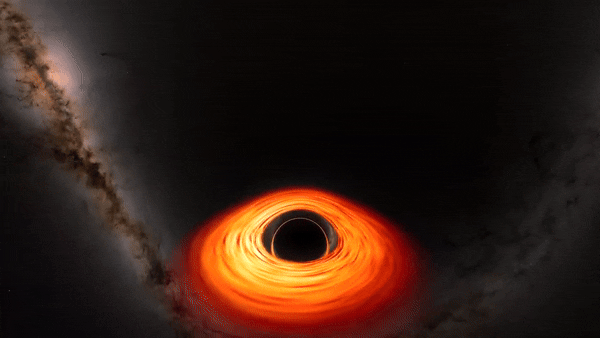 초질량 블랙홀의 내부 모습이 영상으로 공개됐다. (사진=NASA 고다드)