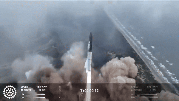 우주로 향하는 블루 오리진 로켓의 모습 (영상=블루오리진)
