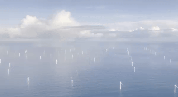 ▲ 2013년 건설된 0.4기가와트 규모의 덴마크 앤홀트 해상풍력단지
