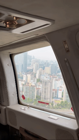 헬기 내부에서 바라본 풍경. /사진=김진수 기자