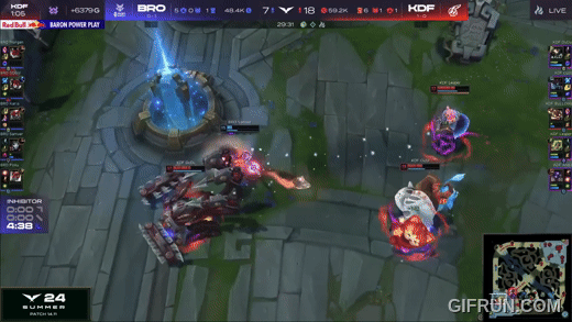 '샘버' 이승용의 진까지 잡아내며 펜타 킬을 완성하는 최기명(이미지=LCK 공식 유튜브 발췌).