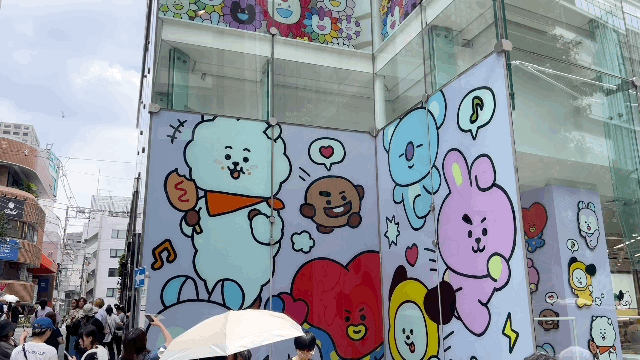 라인프렌즈 스퀘어 시부야 매장 앞 모습 (사진=지디넷코리아)