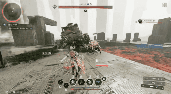 - 무한 감각 증대 빌드 전투 모습