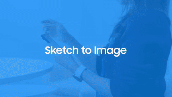 갤럭시AI는 대충 그린 그림도 그럴듯하게 바꿔준다./영상=삼성전자 뉴스룸