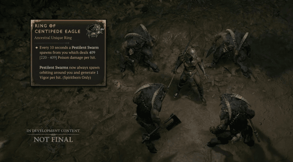 - 고유 유니크 '지네 독수리의 반지'